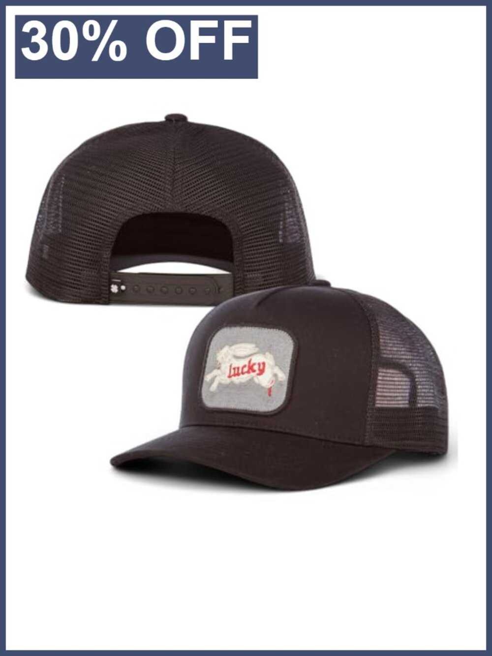Embroidered Rabbit Patch Trucker Snapback Hat Mesh Back Adjustable - Picture 5 of 5